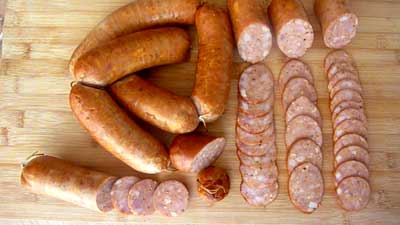 Brazilian calabresa sausage