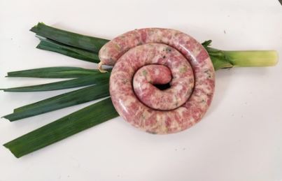 Sausage with leek